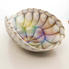 Caribbean Elliptical Folded Bowl - Glass of Murano