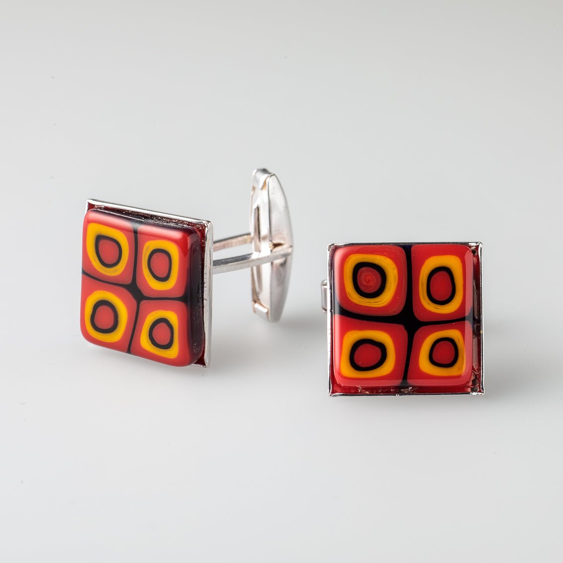 Inferno glass cufflinks - 2 pack - Glass of Murano