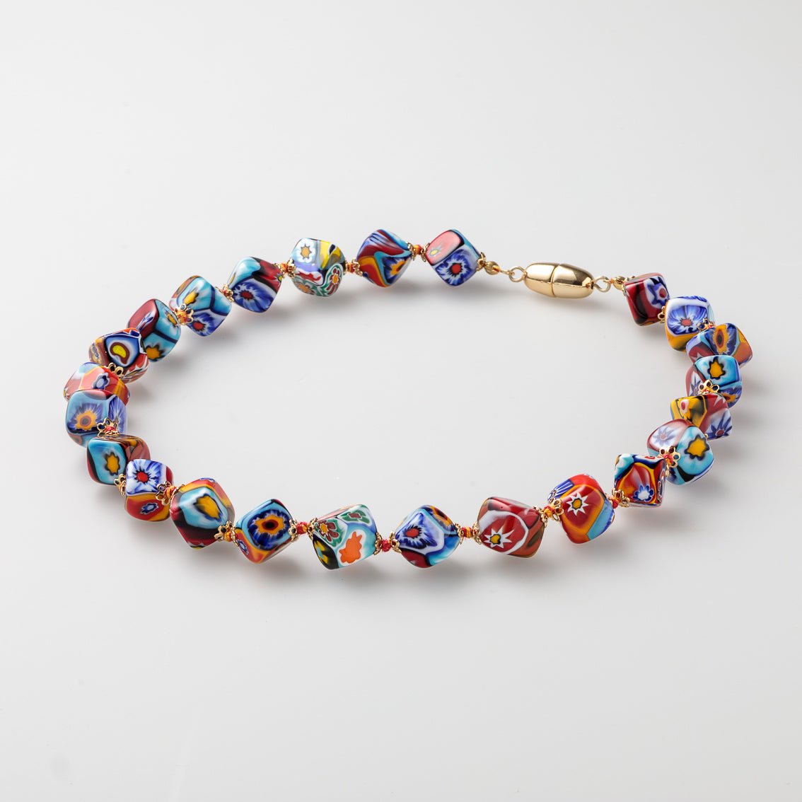 Square edition glass necklace - Millefiori - Glass of Murano
