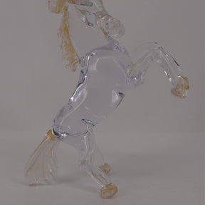 The Rearing cavalry - Glass horse sculpture - Glass of Murano