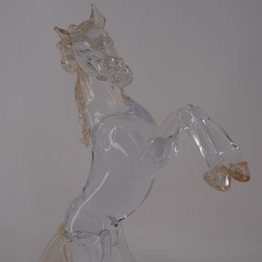The Rearing cavalry - Glass horse sculpture - Glass of Murano