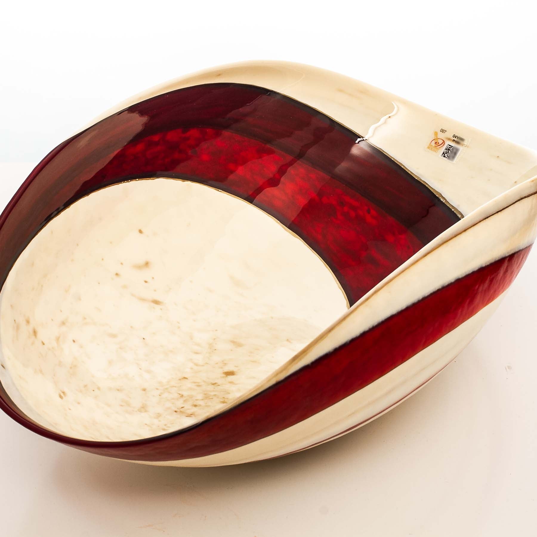 The Red collection - Folded Glass Bowl - Glass of Murano