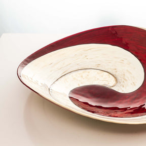 The Red collection - Folded Glass Plate - Glass of Murano