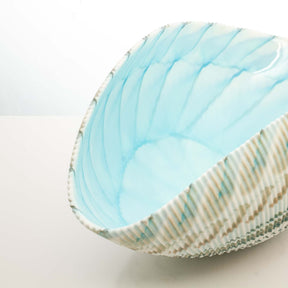 Turquoise tranquillity glass shell - Glass of Murano