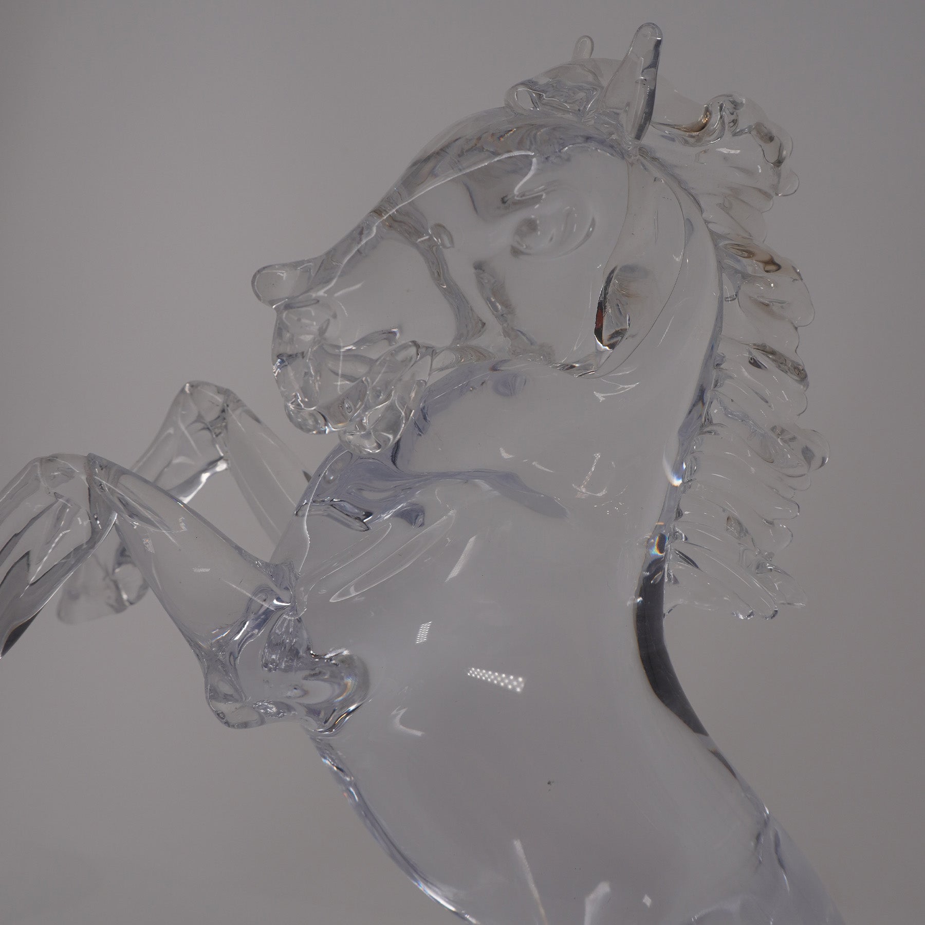 The Rearing cavalry - Glass horse sculpture - Glass of Murano
