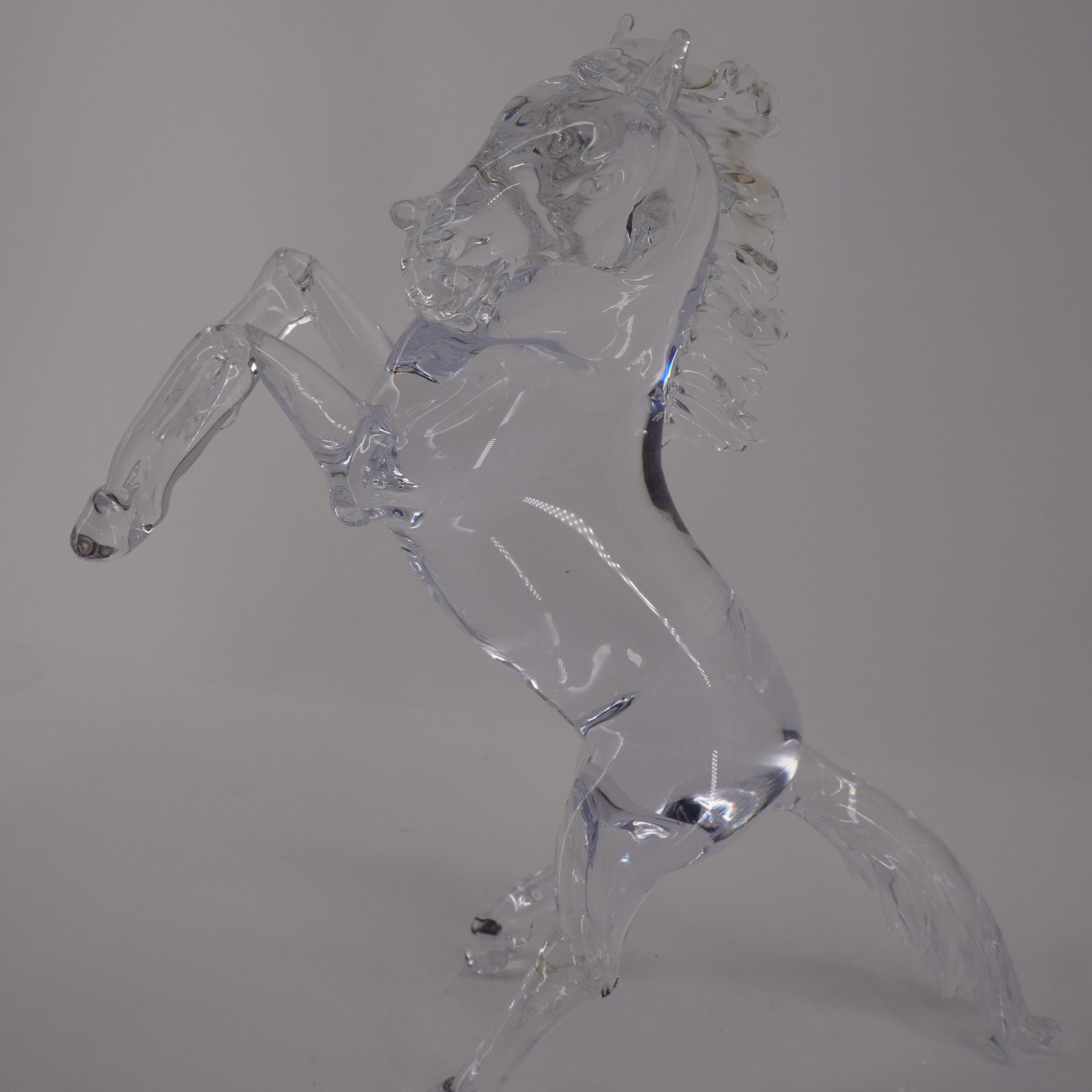 The Rearing cavalry - Glass horse sculpture - Glass of Murano