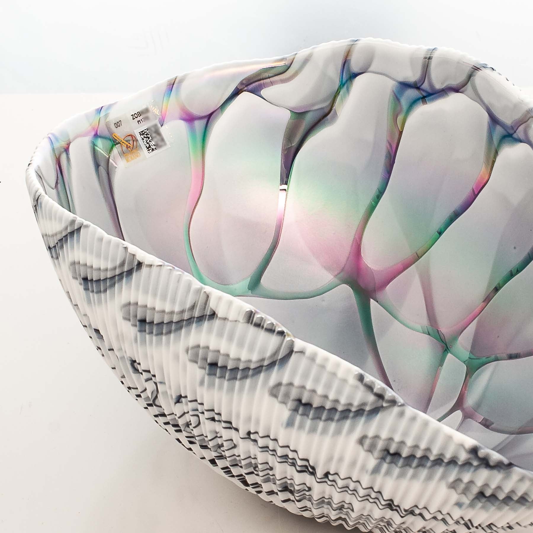 Winters frost glass bowl - Shell collection - Glass of Murano