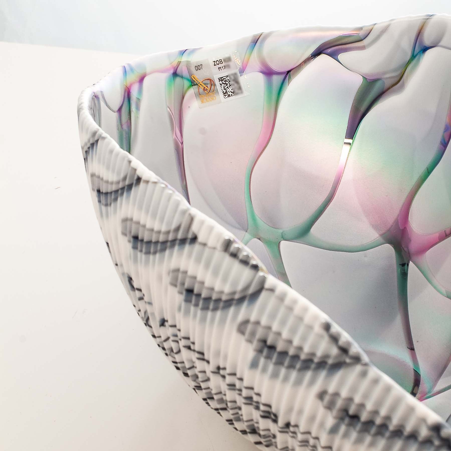 Winters frost glass bowl - Shell collection - Glass of Murano