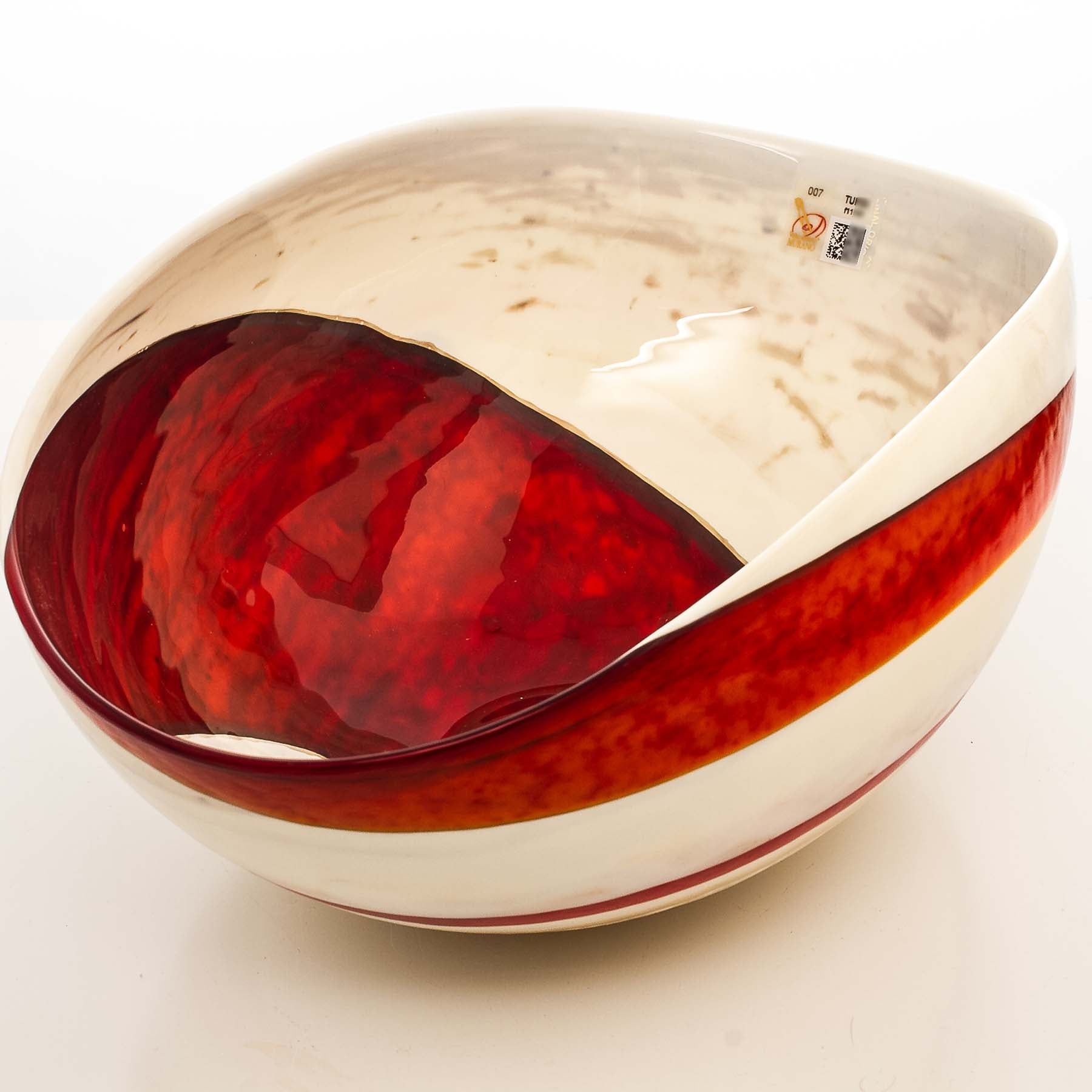 The Red collection - Folded Glass Bowl - Glass of Murano