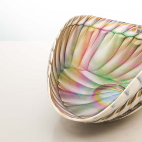 Caribbean Elliptical Folded Bowl - Glass of Murano