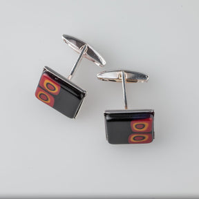 Inferno glass cufflinks - 2 pack - Glass of Murano