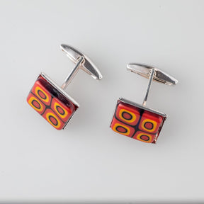 Inferno glass cufflinks - 2 pack - Glass of Murano