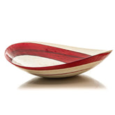 The Red collection - Folded Glass Plate - Glass of Murano