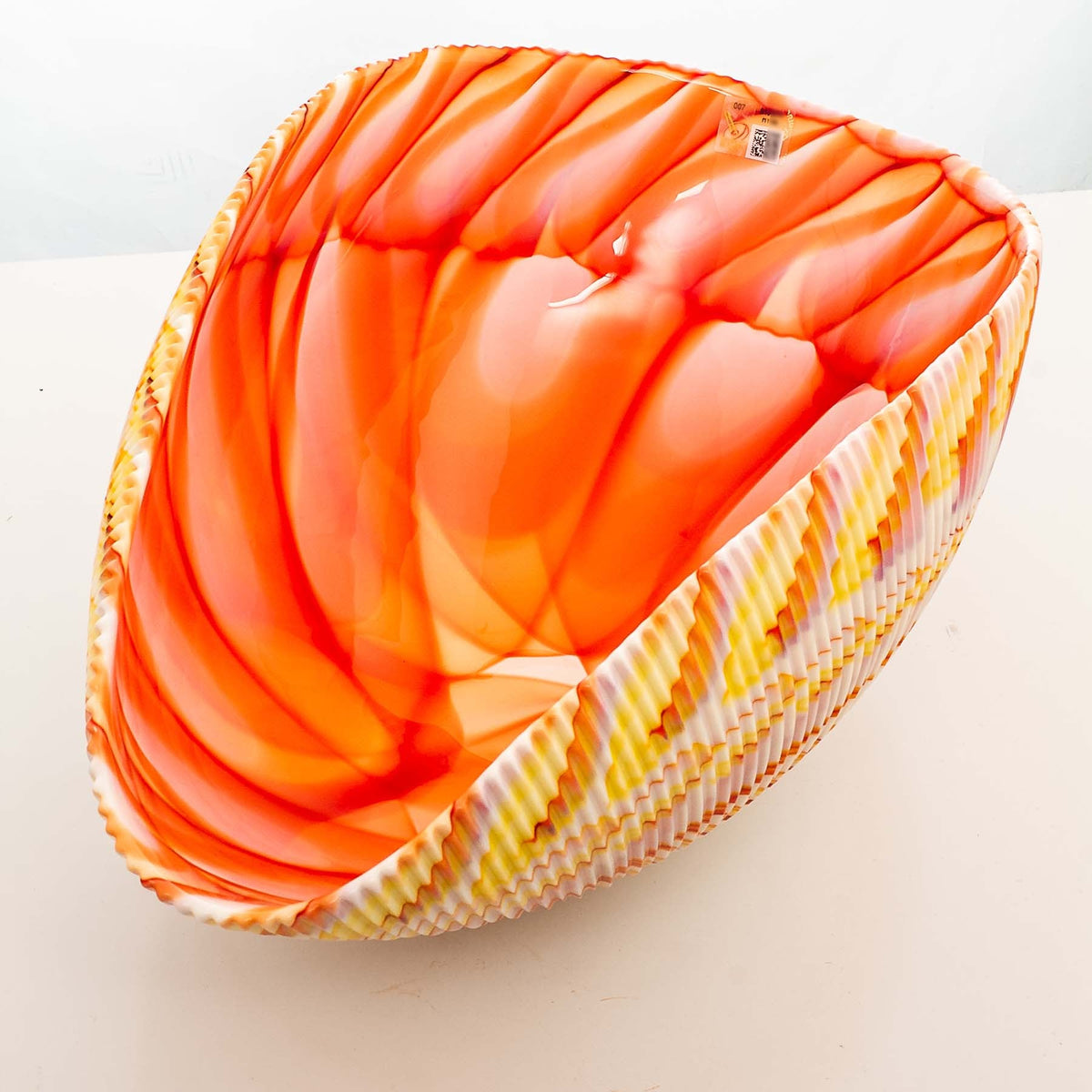 Glowing embers red glass shell