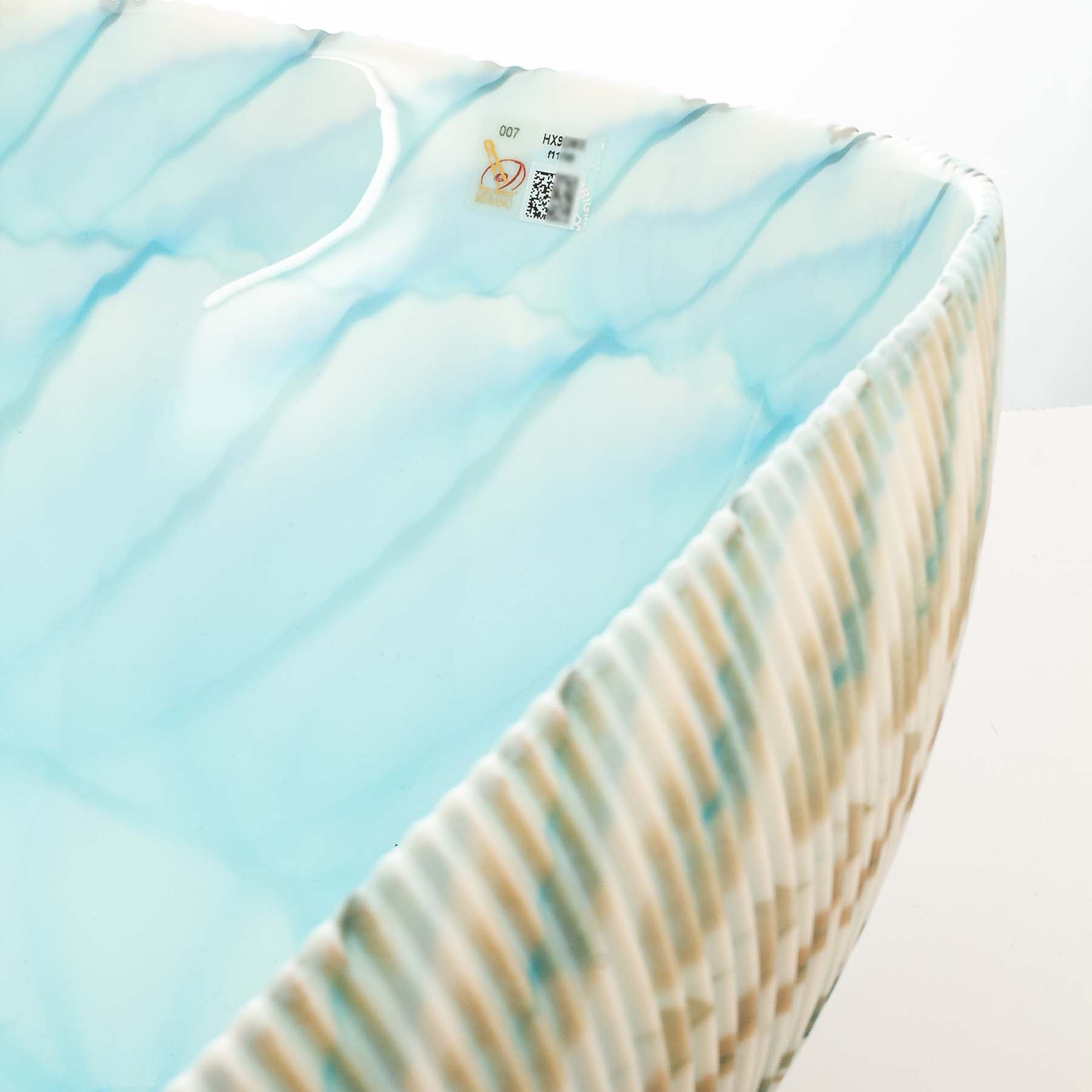 Turquoise tranquillity glass shell - Glass of Murano