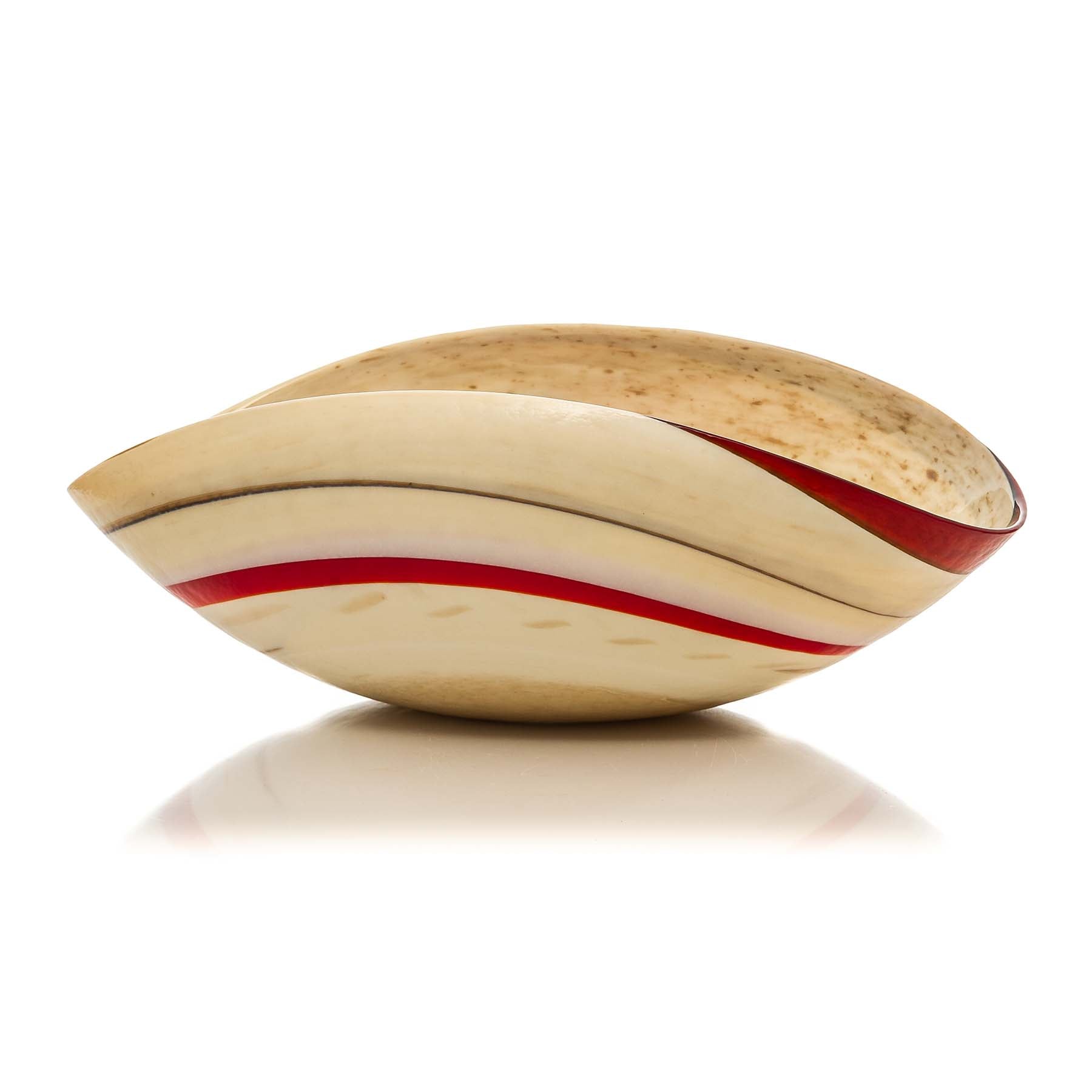 The Red collection - Folded Glass Bowl - Glass of Murano